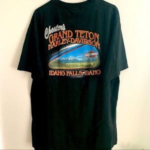 Grand Teton Harley Davidson biker Tee